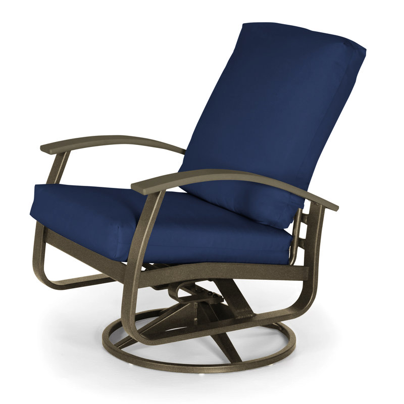 Belle Isle Outdoor Swivel Lounge Chair, Canvas Navy Sunbrella® Canvas, Textured Beachwood, Beachwood P40