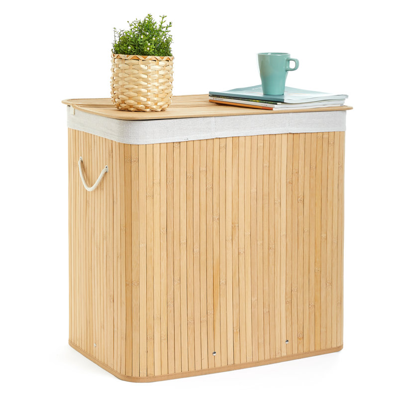 Bamboo Laundry Hamper with Handles
