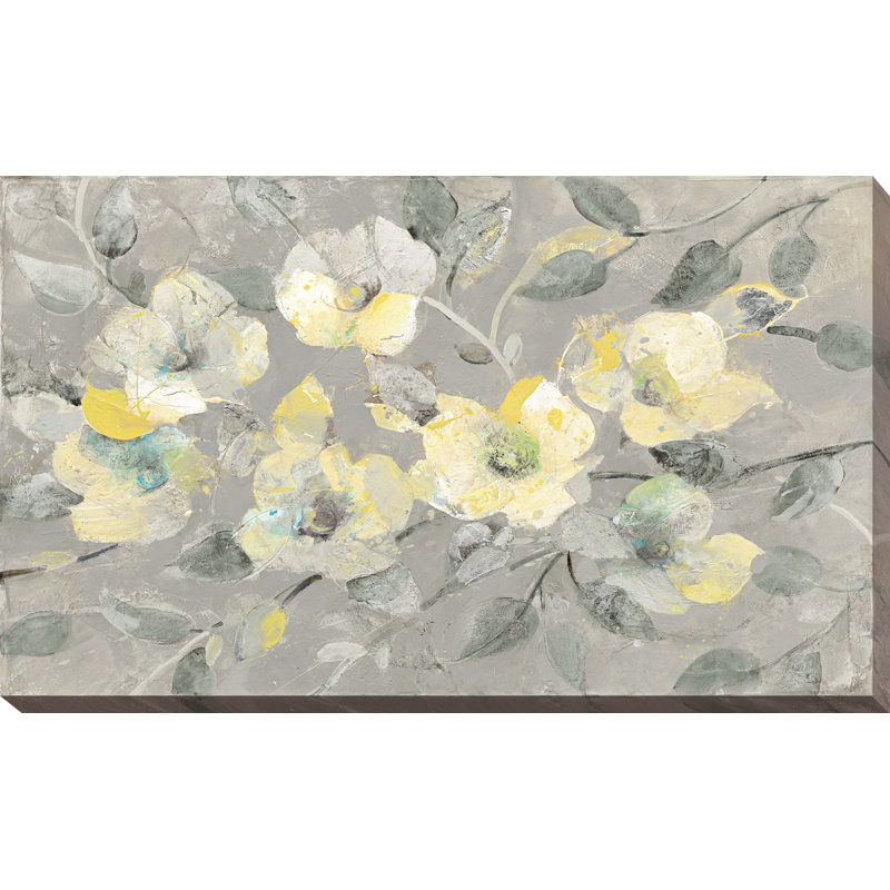 « sapins spring gray », reproduction de peinture à l’acrylique sur toile tendue, H 18 po x l 30 po