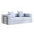 Boneless 76.77" Convertible Floor Compression Sofa Bed, 3-Seat Chenille Futon Couch with Pillow Back Support & Armrest, Foam Frameless Sleeper Sofa for Living Room Bedroom-2103952025
