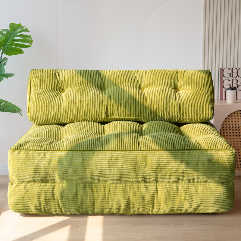 Boneless 8" Futon mattress, Folding Sofa Bed, Green, Double