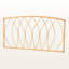 Grande tête de lit murale en rotin brun naturel Courant, H 34,13 po x l 63,52 po x P 1,84 po