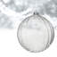 5" Glass Clear Stripe Ball Ornament-1061551487