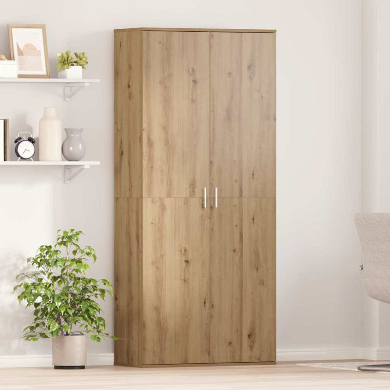 Highboard 80 X 35 X 180 Cm Engineered Wood, Artisan Oak