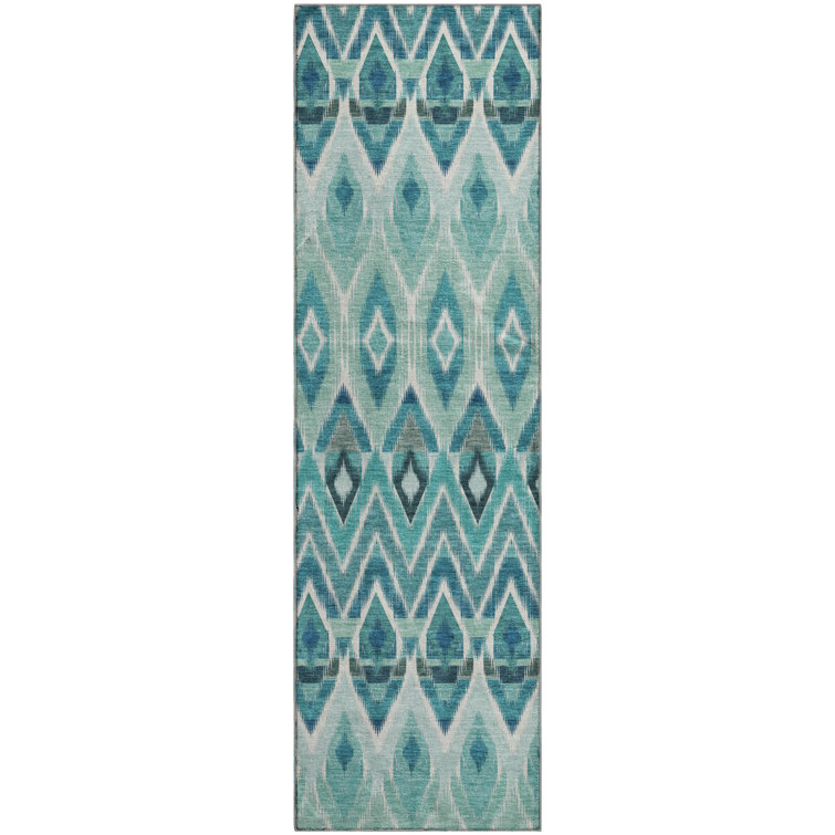 Premium Machine Washable Cerrito Teal Rug
