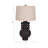 Ivy Bronx Ceramic Eared Totem Table Lamp, 30-Inch, Chic Black Design