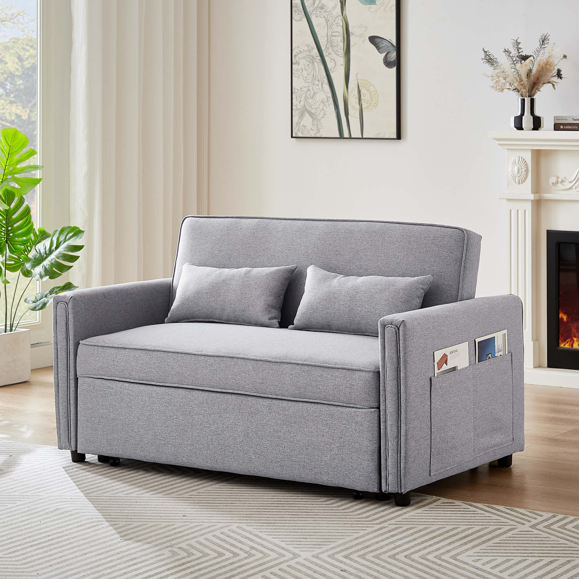 Ebern Designs Avayla 54" Upholstered Sleeper Sofa | Wayfair