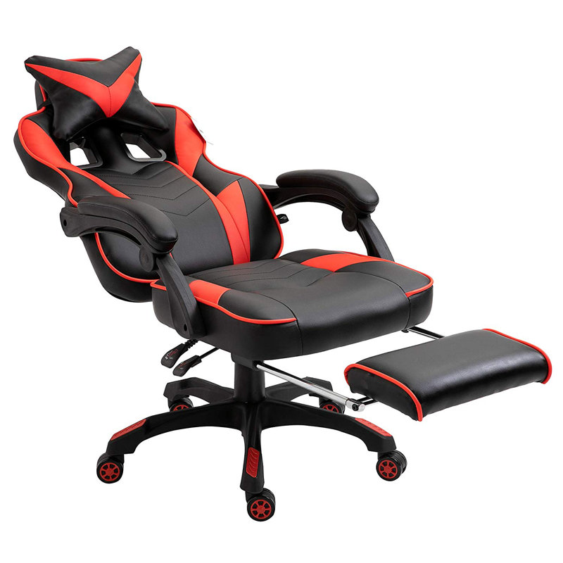 Symple Stuff Adjustable Faux Leather Swiveling PC & Racing Game Chair
