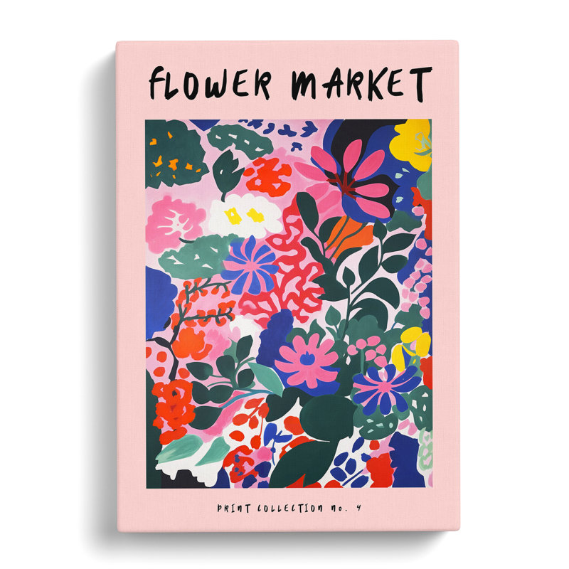 Pink Flower Market Exhibition No.4 - Wrapped Canvas, 91cm H x 60cm W x 3cm D
