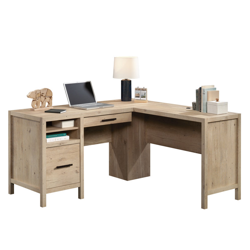 L-Shaped Computer Desk, Prime Oak