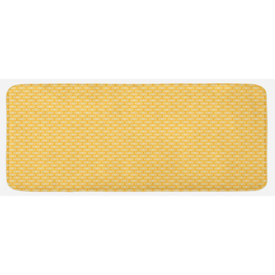 Tapis de cuisine blanc à motif de fleurs de pissenlit