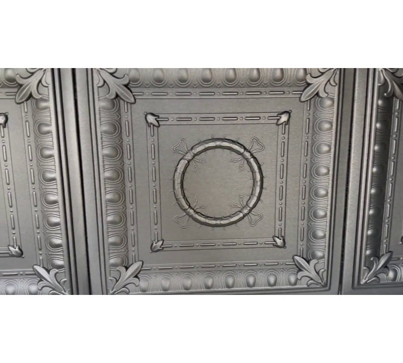 Antique Gold Polystyrene Romanesque Glue-up Ceiling Tile
