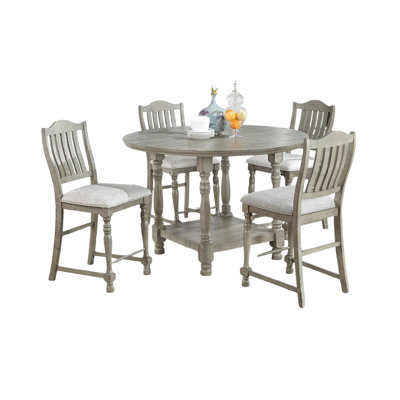 Table de salle à manger moderne grise ronde, placage pour espaces élégants