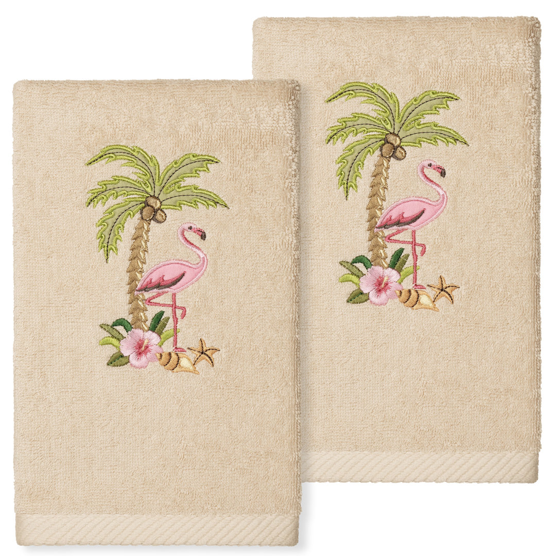 FLORA Turkish Cotton Hand Towel (Set of 2) Linum Home Textiles 