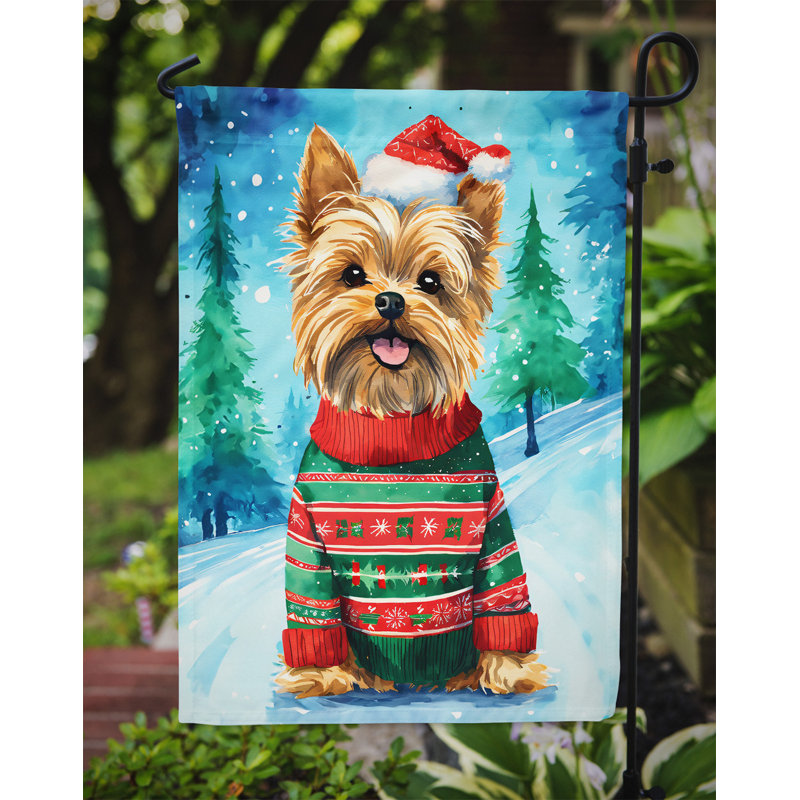 Polyester double face Noël, H 15,5 po x l 11,25 po