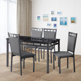 Jaffrey 4 - Person Marble Top Four Leg Dining Set