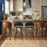 Ketner Swivel Vegan Leather Bar Stools Sets (Available In 3-Piece Or 4-Piece)