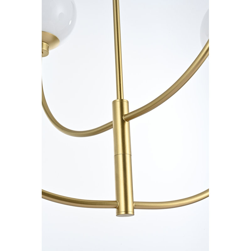 Kyle 4-Light Chandelier, Laiton, H 27 po x l 36 po x P 36 po