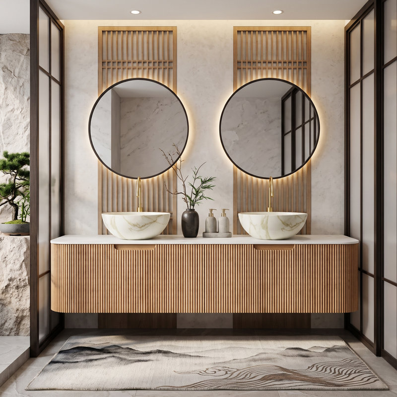 Wall Mounted With Solid Surface Top, 60