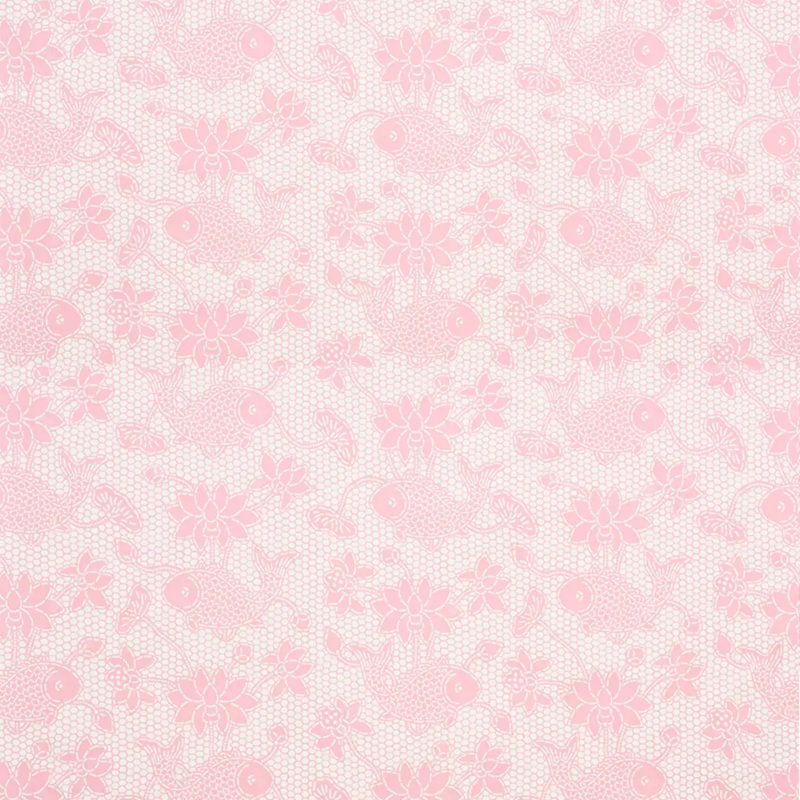 Papier peint Lotus Batik, Rose