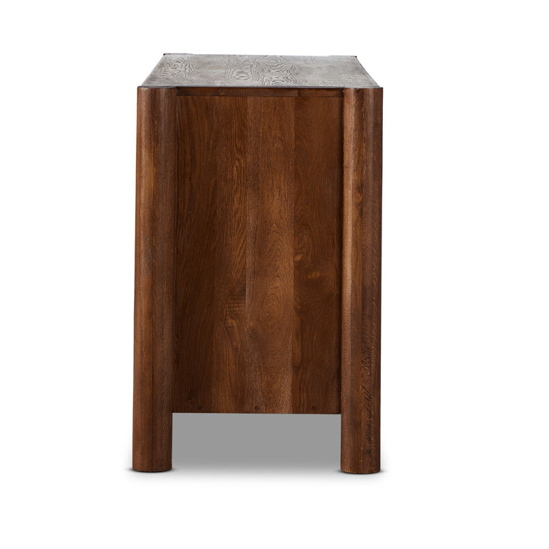 Ezri 6 - Drawer Solid Wood Dresser, Walnut