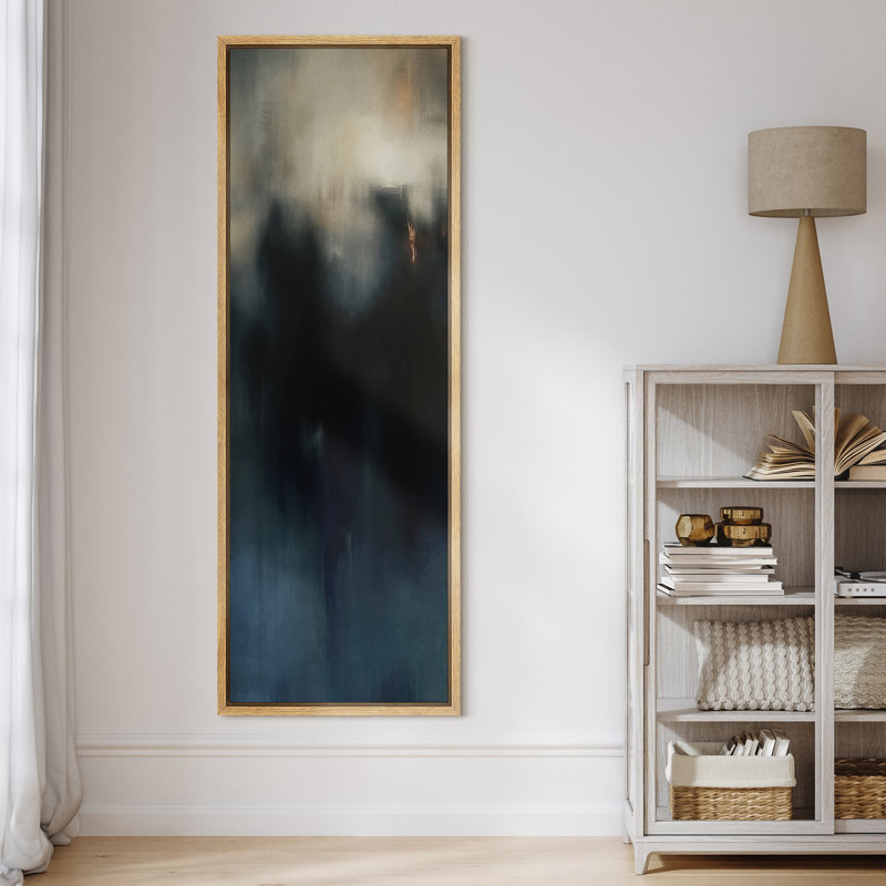 Horizon profond avec des tons brumeux foncés - grande impression sur toile encadrée de la chambre principale, Naturel