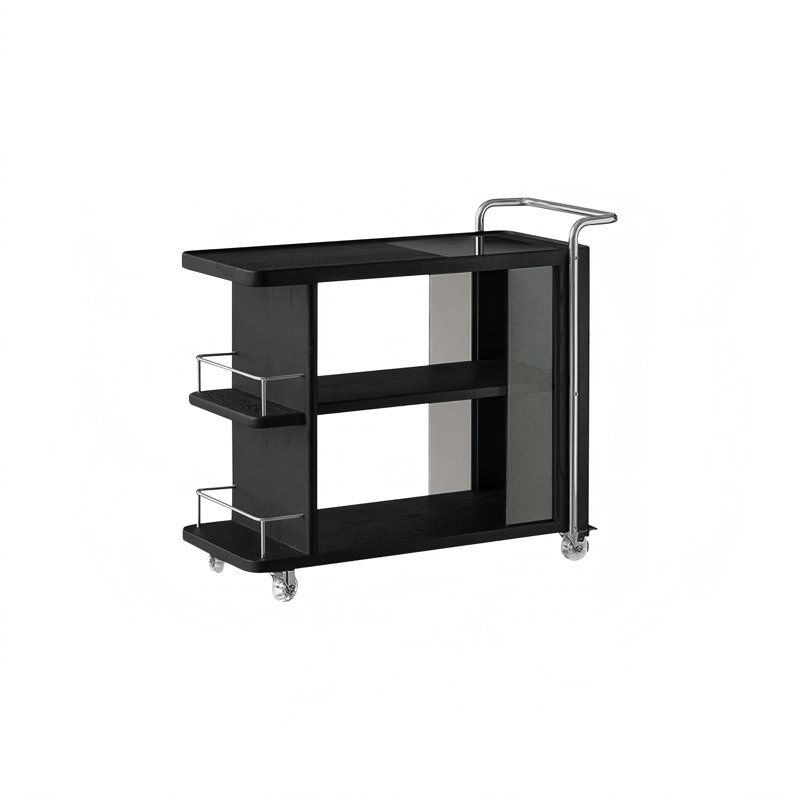Mobile sideboard storage rack