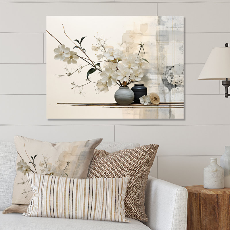 Asian Art Sumie Zen II - Décoration murale asiatique en métal, H 12 po x l 20 po x P 1 po