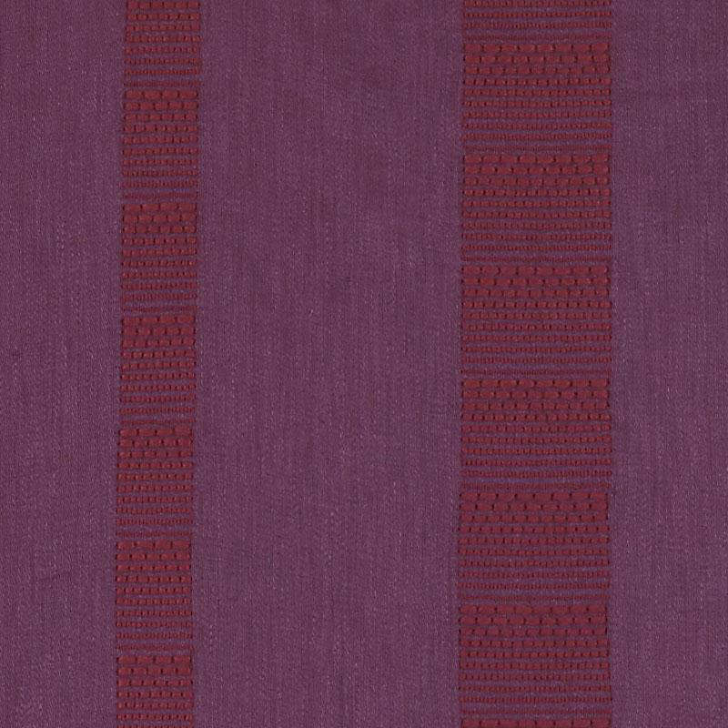 Laura Kirar II Merida Stripe Fabric, Mulberry