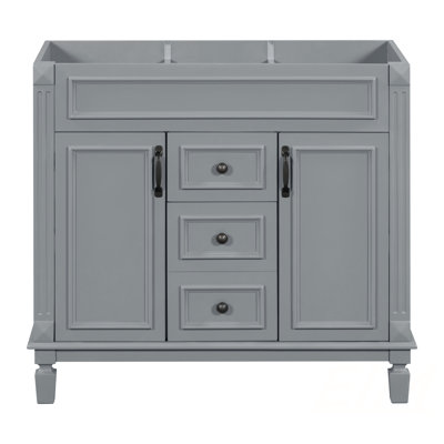 Armoire de rangement moderne de 36 pouces avec 2 portes à fermeture douce, meuble-lavabo durable et élégant sans lavabo supérieur, meuble-lavabo (sans lavabo)