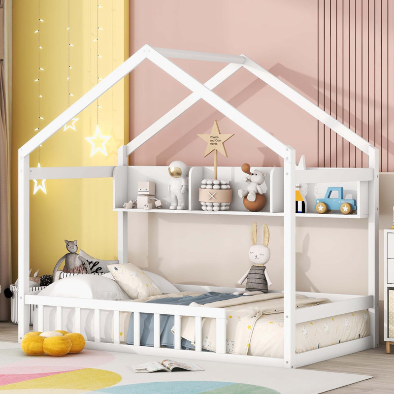 Lit plateforme, Lit simple, Blanc