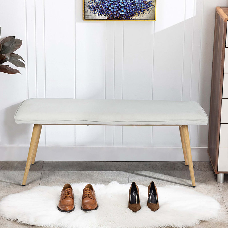 Banc rembourré Adulfo, Beige