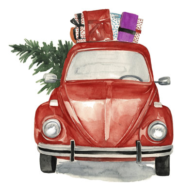 Christmas Cars I - Wrapped Canvas Print