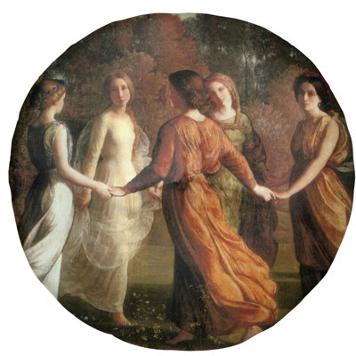 Coussin de sol rond Rays of the Sun