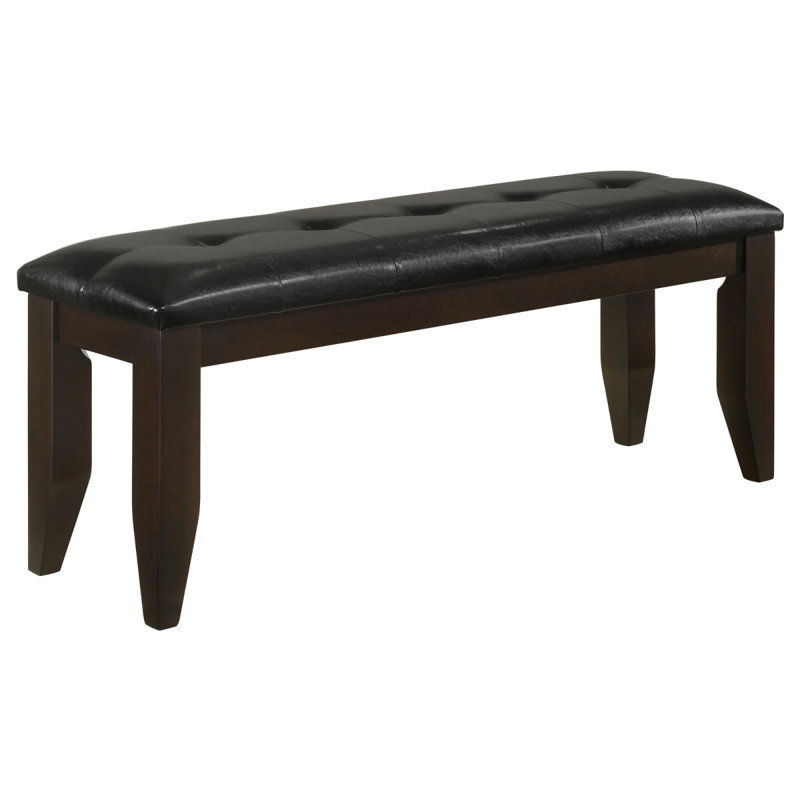 Cappuccino And Black Upholestered Dining Bench