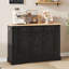 Buffet avec rangement, console de cuisine avec 5 tiroirs et 2 armoires-96555872
