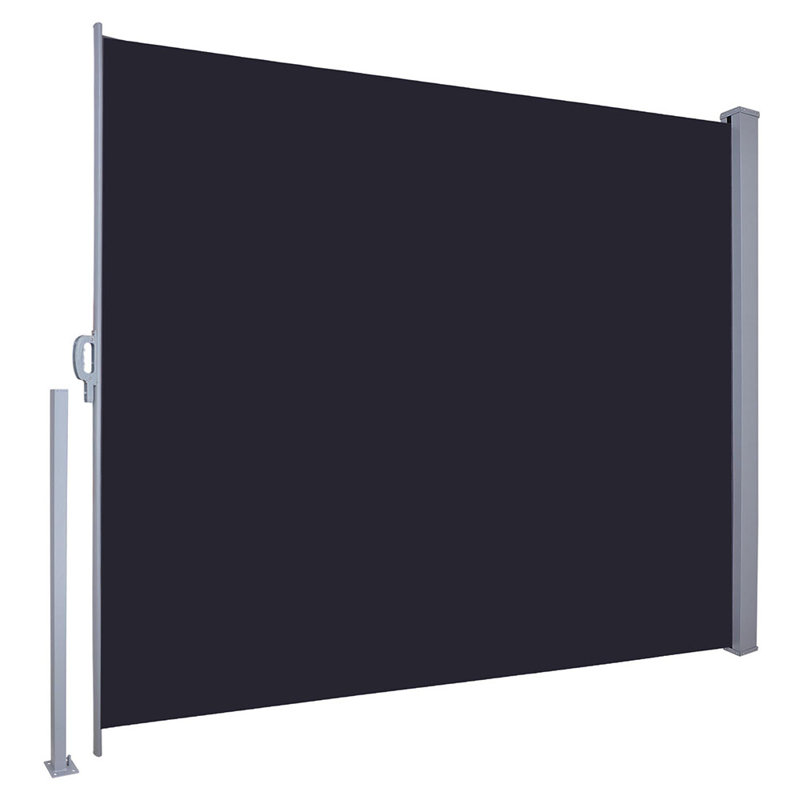 Yescom D Fabric Black Cover Motorized Retractable Side Awning, 62.4" H x 117.6" W