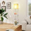 Floor Lamp With Charging, 160cm 3 Layers Shelves Standing Light With Drawer, Reading Lamp with Bulb-2115145770