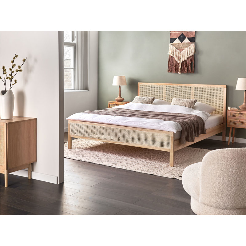 Bed Pine Wood SALERNAS, Light Brown, European Super King (180 x 200 cm)