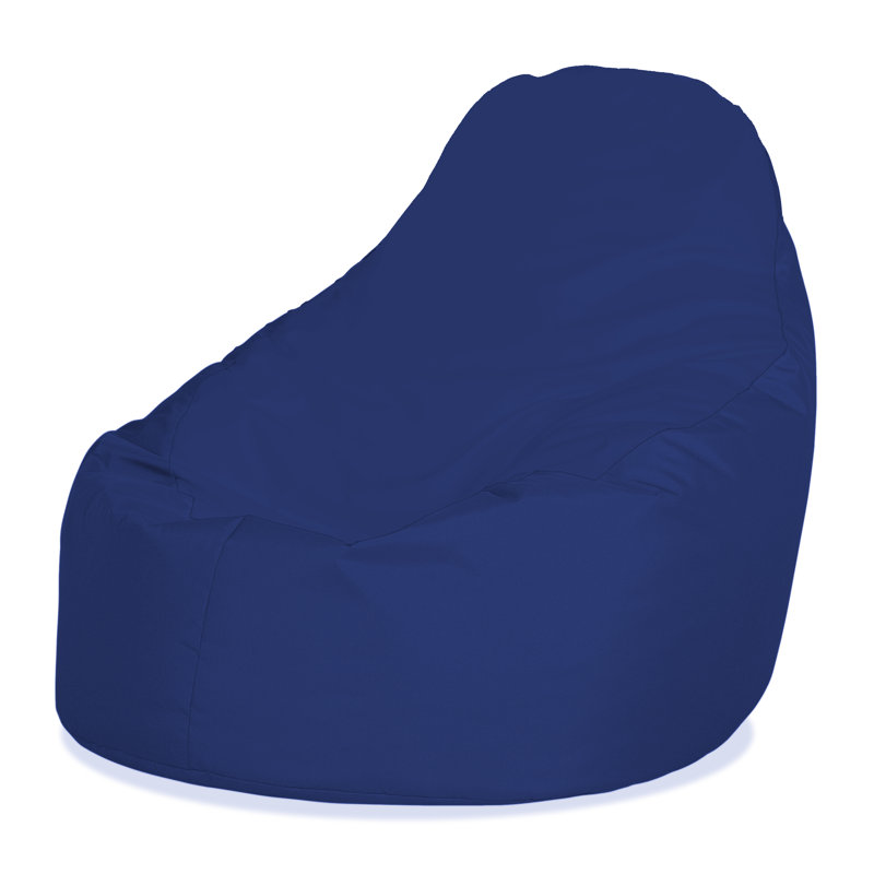 Polyester Outdoor Friendly Refillable Classic Bean Bag, Dark Blue, Beans