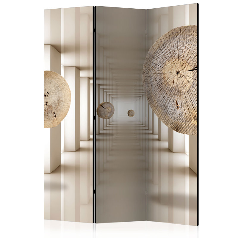 135cm W x 172cm H Solid Wood Folding Room Divider, 3