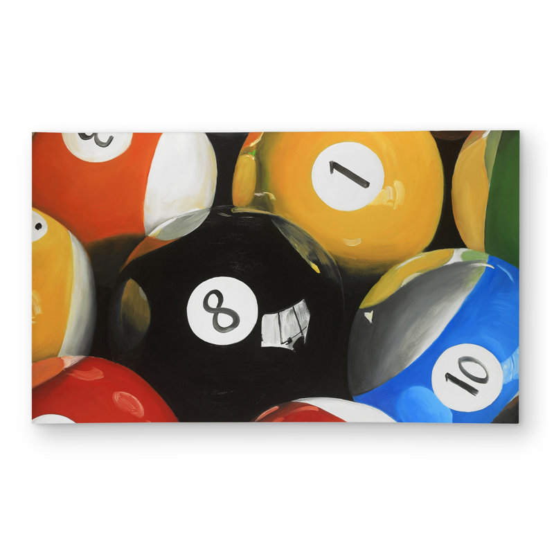 Pool Balls Closeup Rug | Hyperrealist Man Cave Decor
