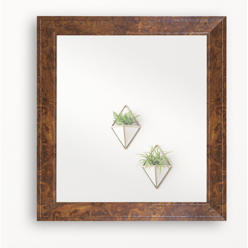 Adalberto Engineered Wood Flat Wall Mirror, 25.5" x 25.5"