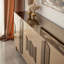 Console élégante, bronze et or, 70,9 po x 31,5 po x 15,7 po | 100% panneau de fibres à densité moyenne, épaisseur: 0,7 pouce | Design moderne et glamour, parfait pour le vestibule ou le salon, décorations géométriques élégantes, finition de haute qualité-106861143