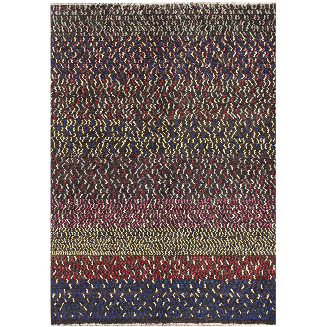 Geometric Hand Knotted 196cm X 293cm Area Rug