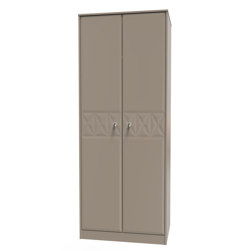 Carnlea Manufactured Wood Wardrobe, Mushroom Matt