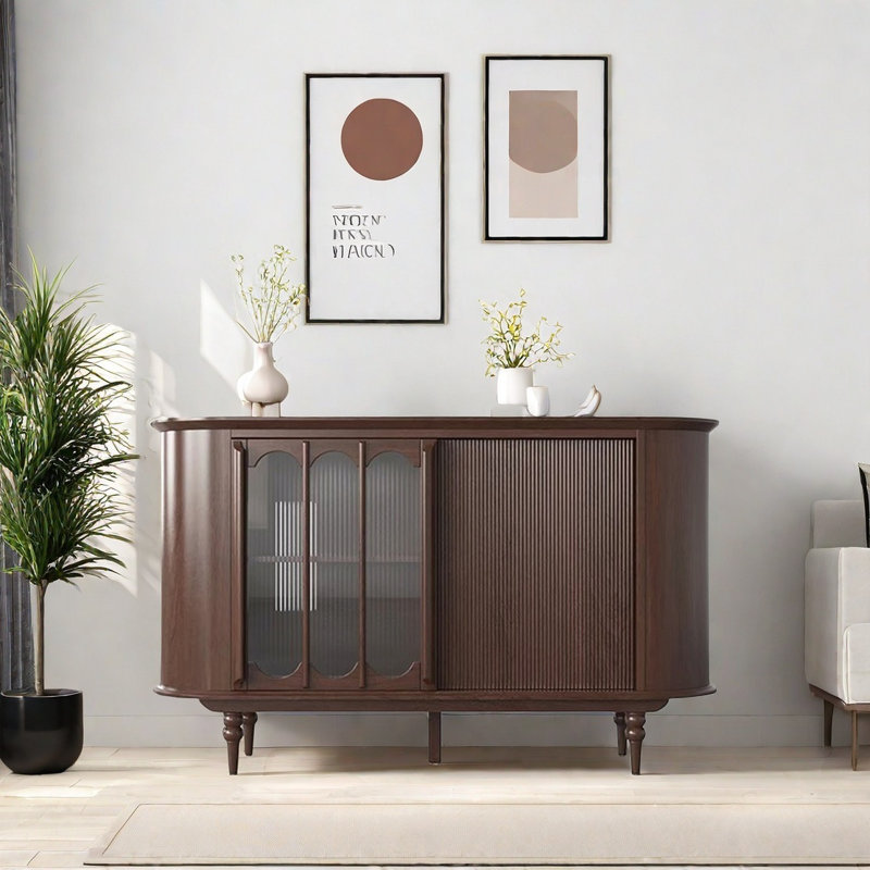 Buffet moderne avec 2 portes, Noyer