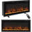 42 in. Recessed & Wall Mount Electric Fireplace in Black with Remote, Adjustable Color & Brightness, Freestanding-1836657528