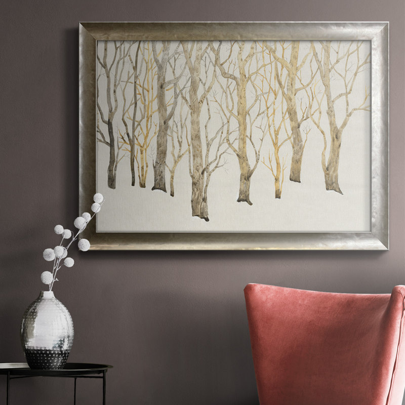 «Bare Trees I», peinture sur toile encadrée, L 20 po x H 16 po