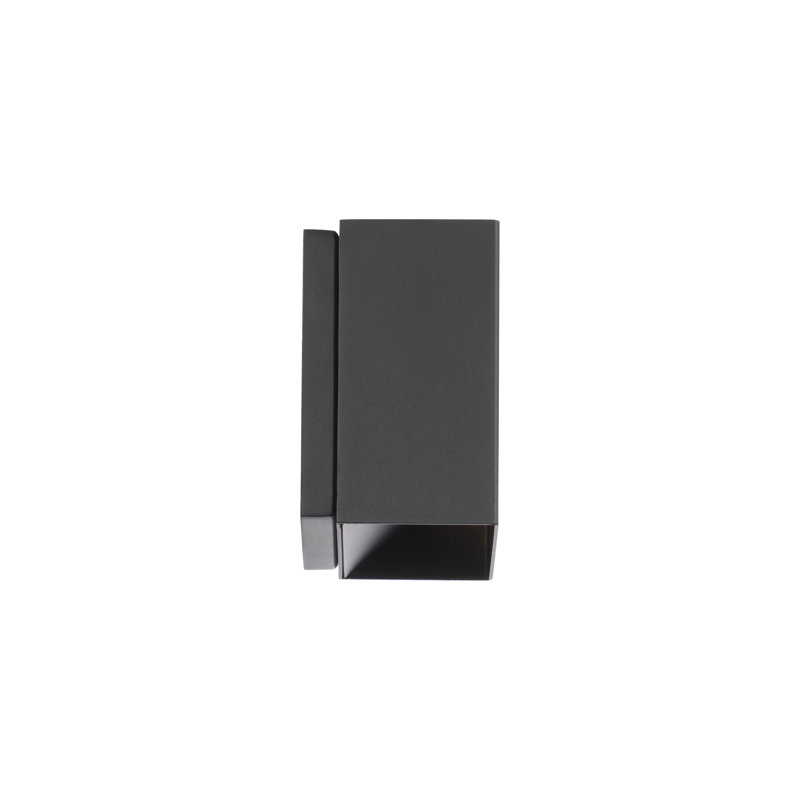 1 - Light LED Flush Mounted Sconce, Black, 3000K